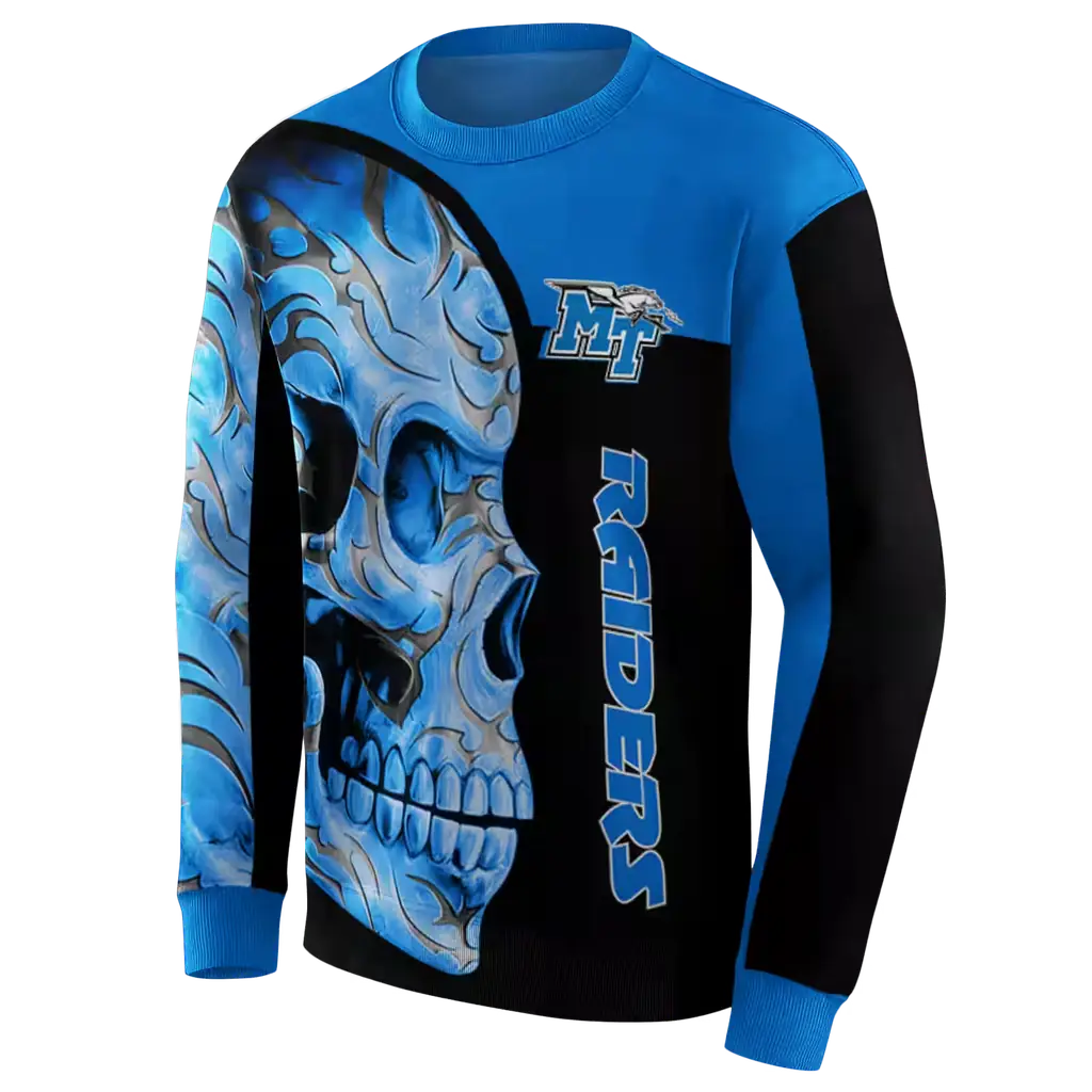 middle tennessee blue raiders skull motif blue black hoodie new arrival middle tennessee blue raiders skull motif blue black hoodie new arrival