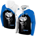 middle tennessee blue raiders skull punisher white black hoodie best selling