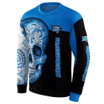 middle tennessee blue raiders sugar skull blue black hoodie best selling