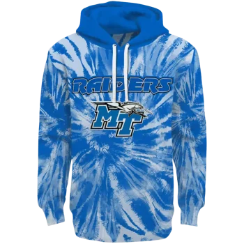 middle tennessee blue raiders tie dye pattern blue hoodie best selling