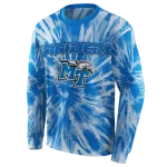 middle tennessee blue raiders tie dye pattern blue hoodie best selling