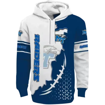 middle tennessee blue raiders triangular pattern blue white hoodie best selling
