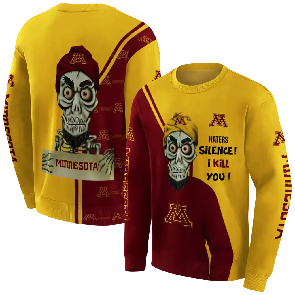 minnesota golden gophers achmed skull maroon hoodie premium grade minnesota golden gophers achmed skull maroon hoodie premium grade