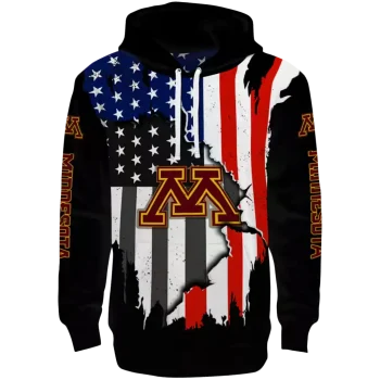 minnesota golden gophers american pride black hoodie best selling