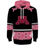 minnesota golden gophers awareness ribbon black pink hoodie best selling