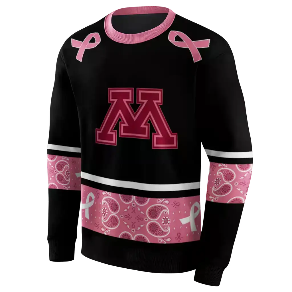 minnesota golden gophers awareness ribbon black pink hoodie new arrival minnesota golden gophers awareness ribbon black pink hoodie new arrival
