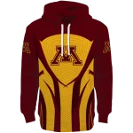 minnesota golden gophers concentric lines maroon black hoodie best selling