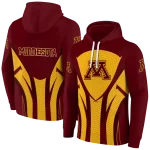 minnesota golden gophers concentric lines maroon black hoodie best selling