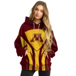 minnesota golden gophers concentric lines maroon black hoodie best selling
