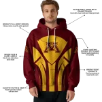 minnesota golden gophers concentric lines maroon black hoodie best selling