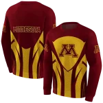 minnesota golden gophers concentric lines maroon black hoodie best selling