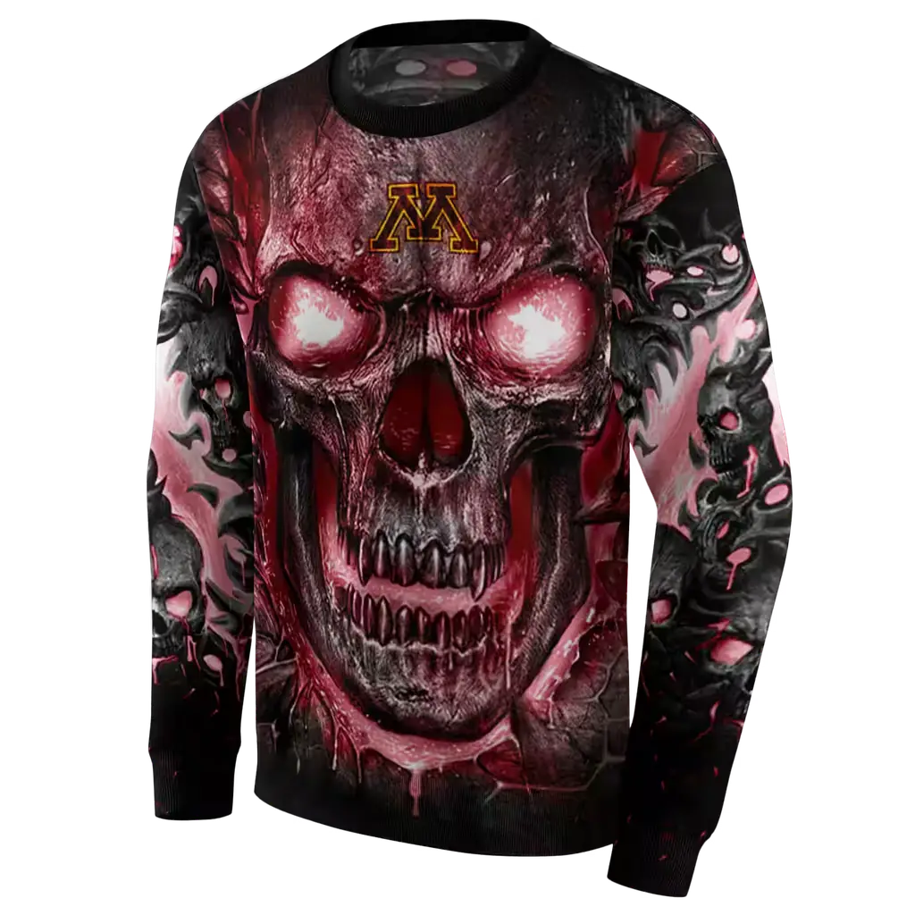 minnesota golden gophers demonic skull maroon black hoodie new arrival minnesota golden gophers demonic skull maroon black hoodie new arrival