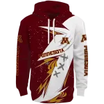minnesota golden gophers dynamic slash maroon white hoodie best selling