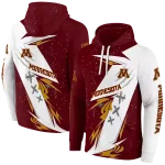 minnesota golden gophers dynamic slash maroon white hoodie best selling