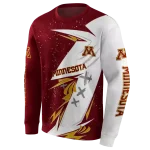 minnesota golden gophers dynamic slash maroon white hoodie best selling