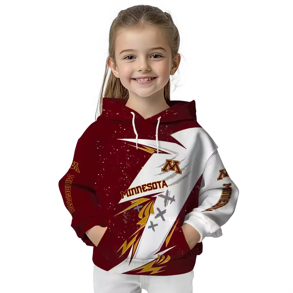 minnesota golden gophers dynamic slash maroon white hoodie top rated minnesota golden gophers dynamic slash maroon white hoodie top rated