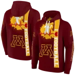 minnesota golden gophers football heartbeat maroon hoodie best selling