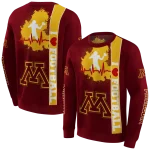 minnesota golden gophers football heartbeat maroon hoodie best selling