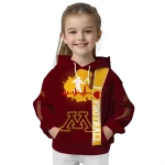 minnesota golden gophers football heartbeat maroon hoodie best selling