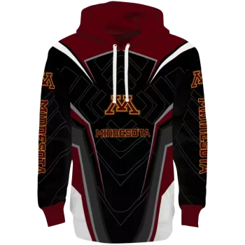 minnesota golden gophers futuristic pattern maroon black hoodie best selling