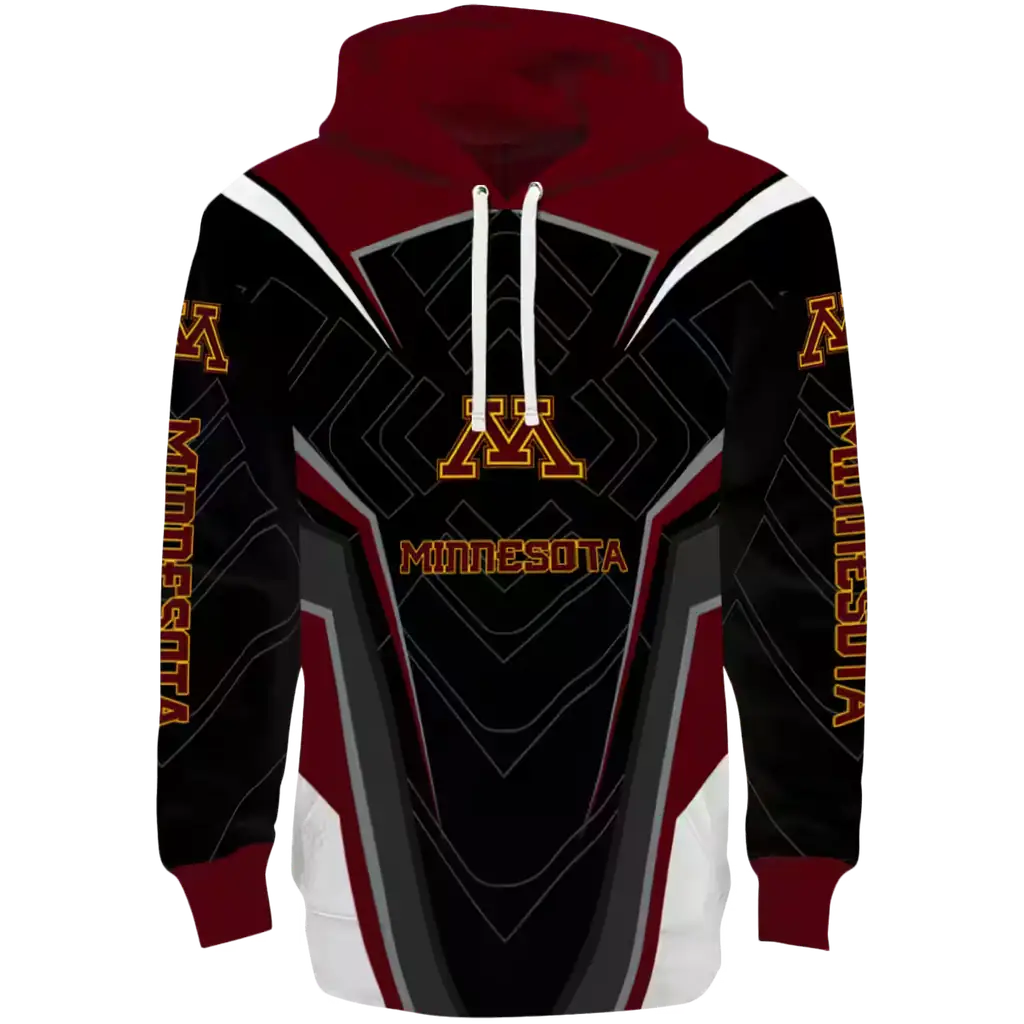 minnesota golden gophers futuristic pattern maroon black hoodie best selling minnesota golden gophers futuristic pattern maroon black hoodie best selling