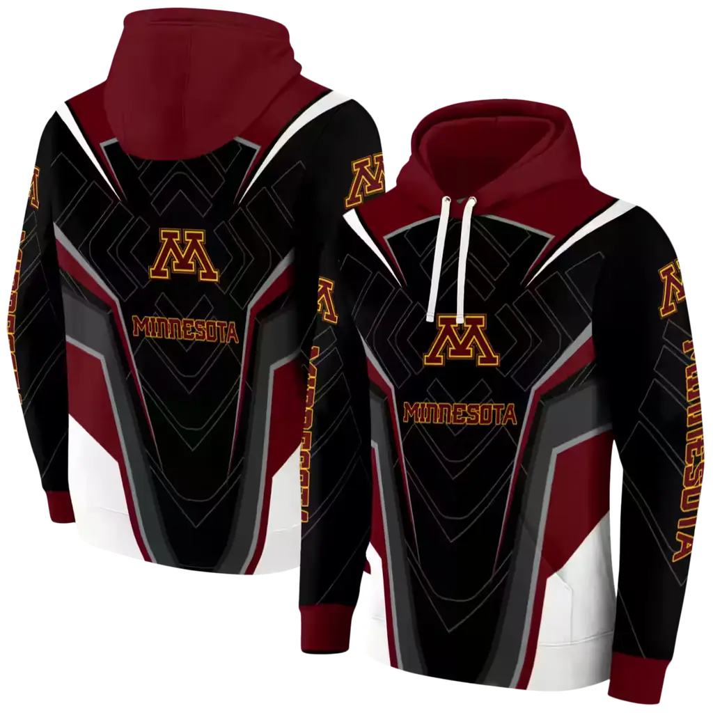 minnesota golden gophers futuristic pattern maroon black hoodie fashion forward minnesota golden gophers futuristic pattern maroon black hoodie fashion forward