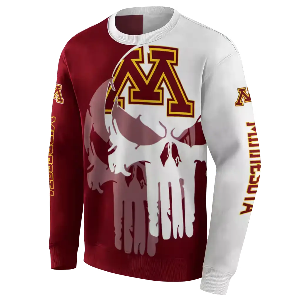 minnesota golden gophers graphic punisher maroon white hoodie new arrival minnesota golden gophers graphic punisher maroon white hoodie new arrival