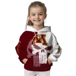 minnesota golden gophers graphic punisher maroon white hoodie best selling