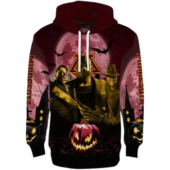 minnesota golden gophers halloween vibes maroon black hoodie best selling
