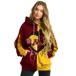 minnesota golden gophers heartbeat graphic maroon hoodie best selling