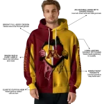 minnesota golden gophers heartbeat graphic maroon hoodie best selling