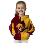 minnesota golden gophers heartbeat graphic maroon hoodie best selling