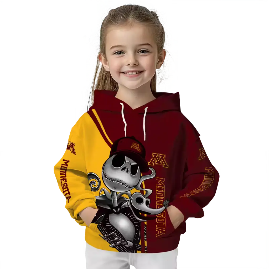 minnesota golden gophers jack skellington maroon hoodie top rated minnesota golden gophers jack skellington maroon hoodie top rated