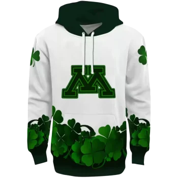 minnesota golden gophers lucky motif white green hoodie best selling
