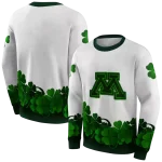minnesota golden gophers lucky motif white green hoodie best selling