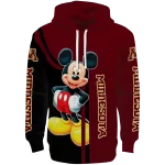 minnesota golden gophers mickey mouse maroon black hoodie best selling