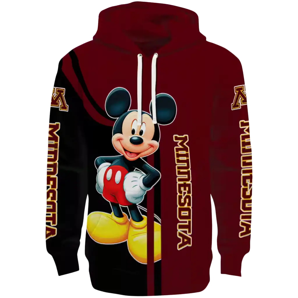 minnesota golden gophers mickey mouse maroon black hoodie best selling minnesota golden gophers mickey mouse maroon black hoodie best selling