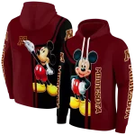 minnesota golden gophers mickey mouse maroon black hoodie best selling