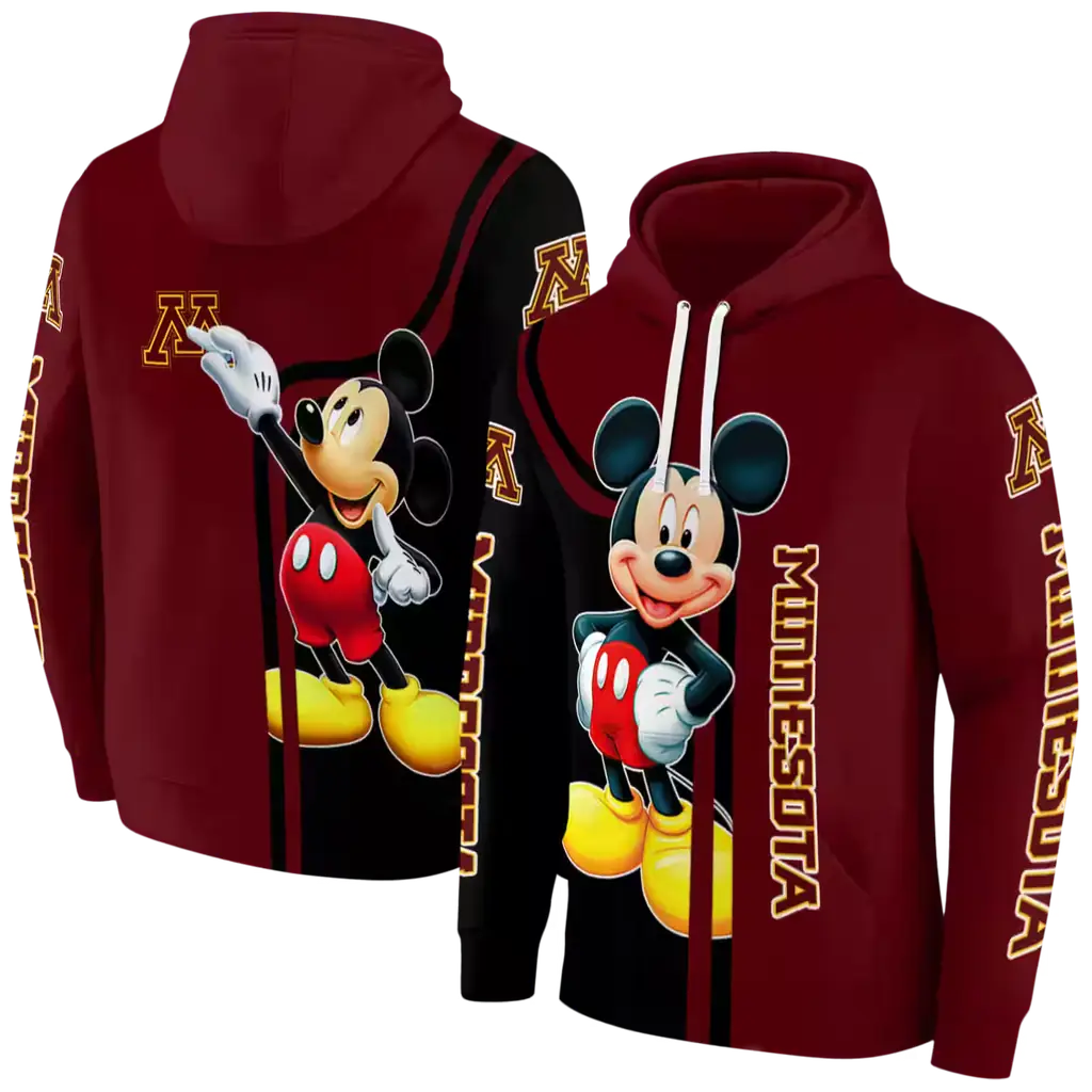 minnesota golden gophers mickey mouse maroon black hoodie fashion forward minnesota golden gophers mickey mouse maroon black hoodie fashion forward