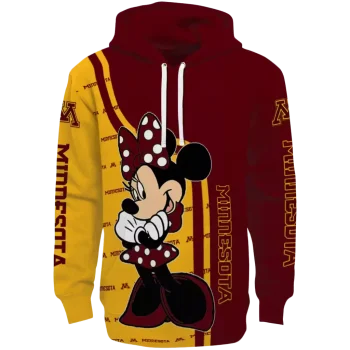 minnesota golden gophers minnie mouse maroon hoodie best selling