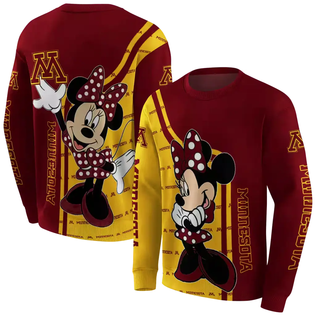 minnesota golden gophers minnie mouse maroon hoodie premium grade minnesota golden gophers minnie mouse maroon hoodie premium grade