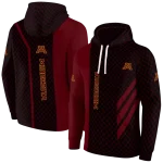 minnesota golden gophers monogram pattern maroon hoodie best selling