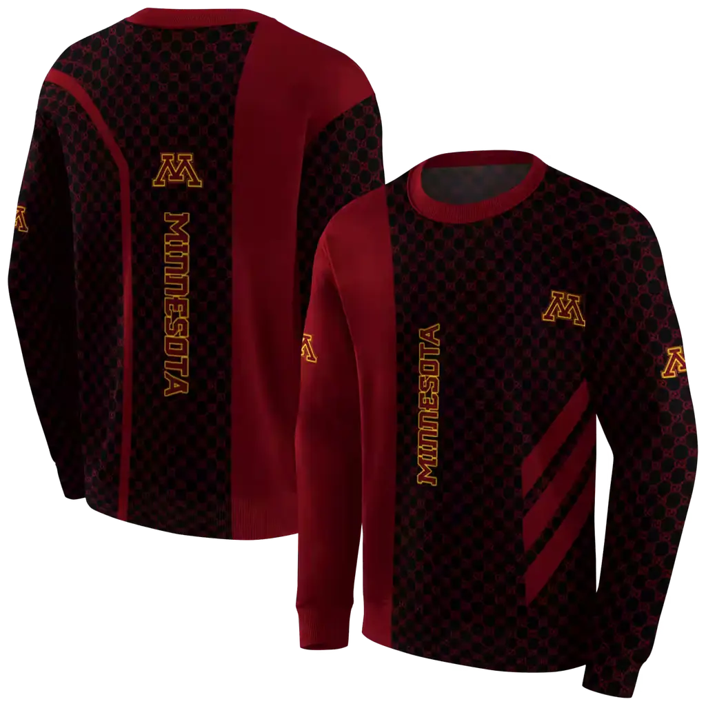 minnesota golden gophers monogram pattern maroon hoodie premium grade minnesota golden gophers monogram pattern maroon hoodie premium grade