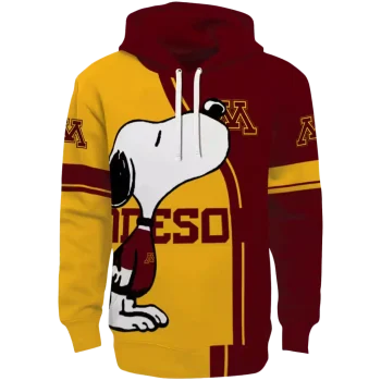 minnesota golden gophers playful snoopy maroon hoodie best selling