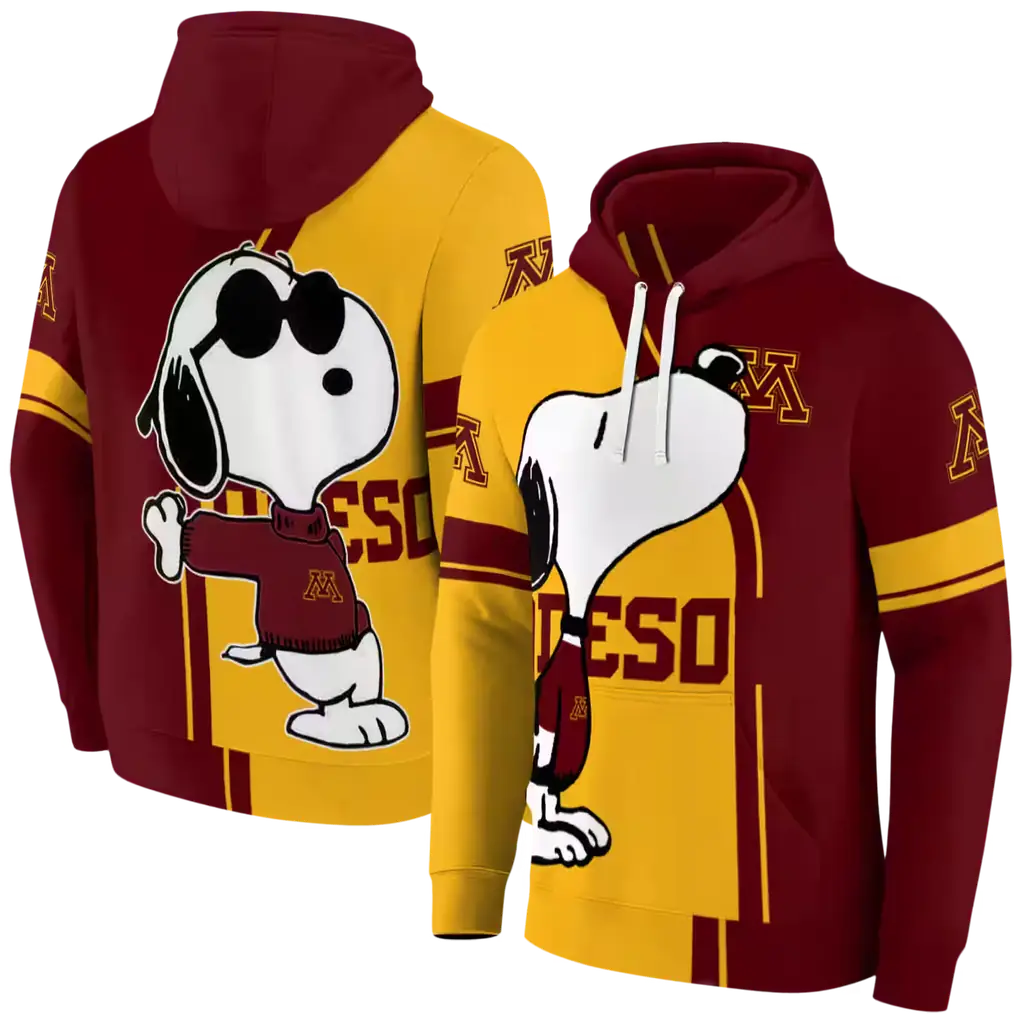 minnesota golden gophers playful snoopy maroon hoodie fashion forward minnesota golden gophers playful snoopy maroon hoodie fashion forward