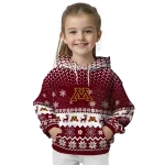minnesota golden gophers reindeer motif maroon hoodie best selling