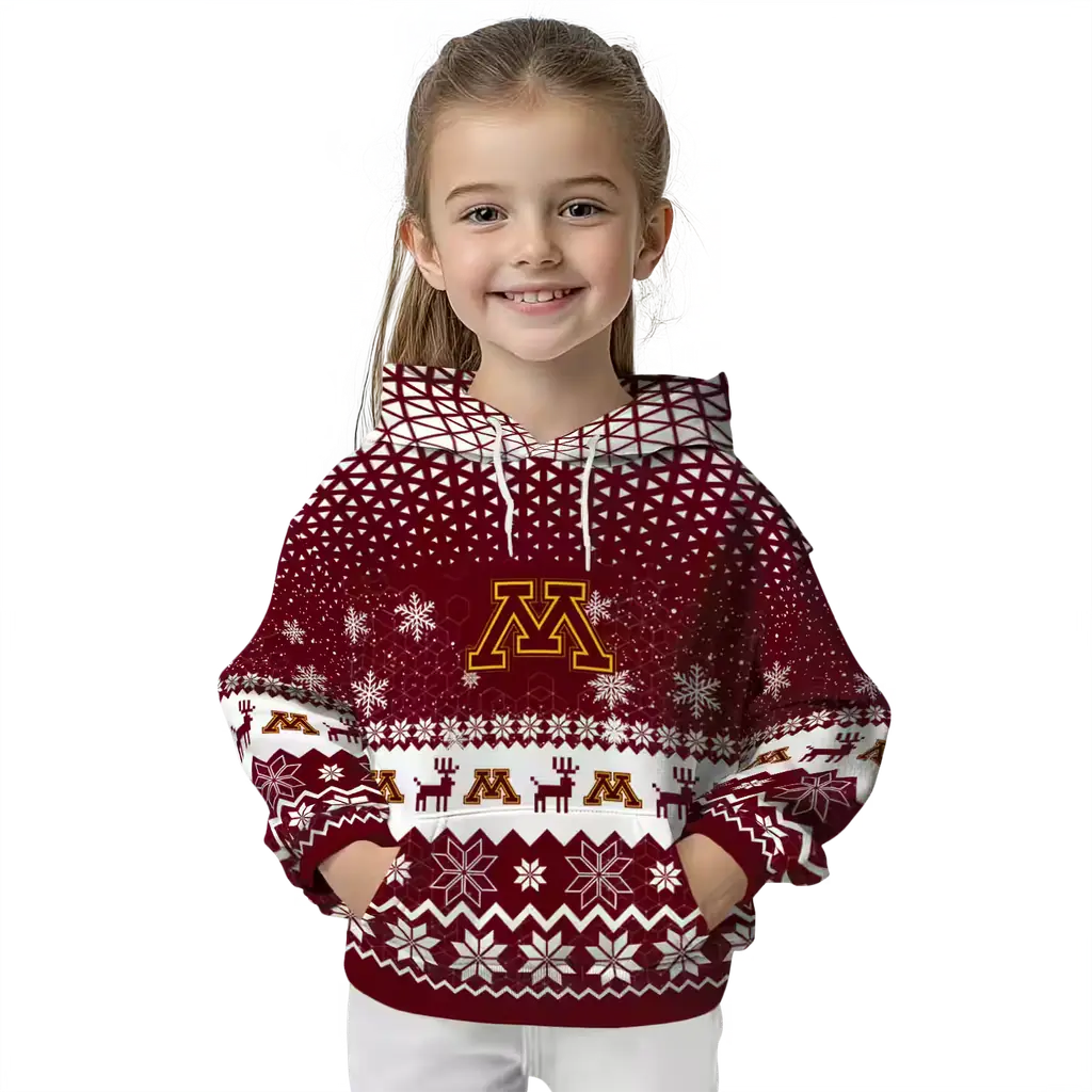 minnesota golden gophers reindeer motif maroon hoodie top rated minnesota golden gophers reindeer motif maroon hoodie top rated