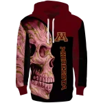 minnesota golden gophers skull motif maroon black hoodie best selling
