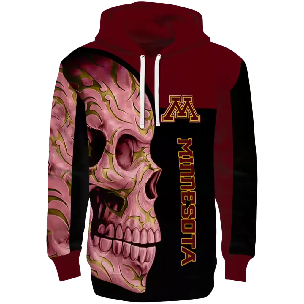 minnesota golden gophers skull motif maroon black hoodie best selling minnesota golden gophers skull motif maroon black hoodie best selling