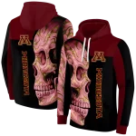 minnesota golden gophers skull motif maroon black hoodie best selling